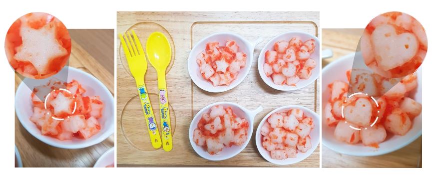 형상에 따른 매운맛 등급을 매긴 음식물 및 포장 방법 관련 이미지
